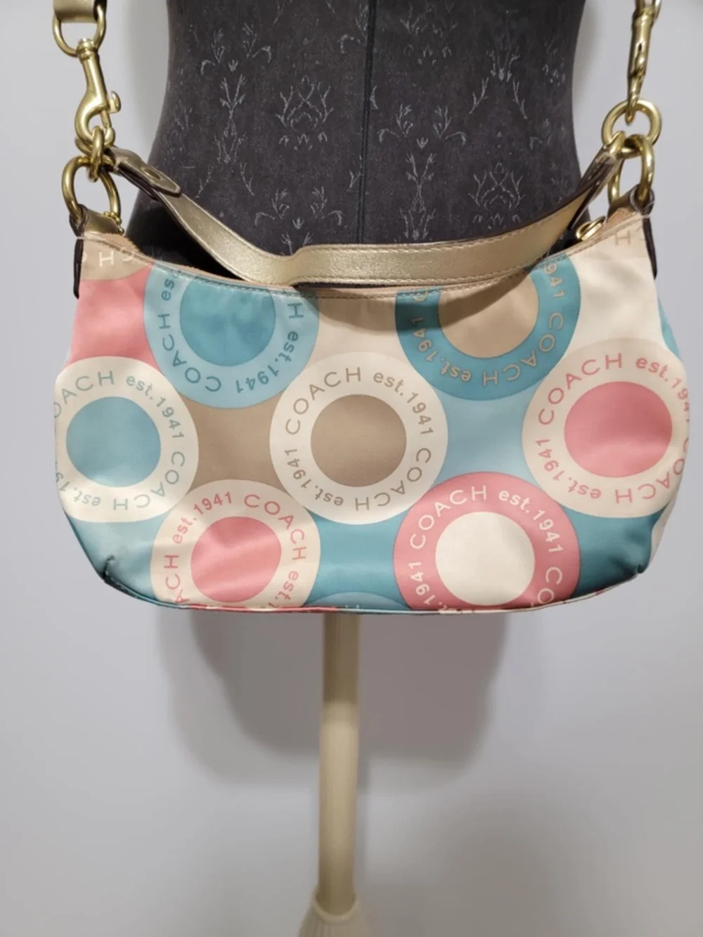 *READ* Coach Snaphead Demi Satin Shoulder Bag - Picture 6 of 14